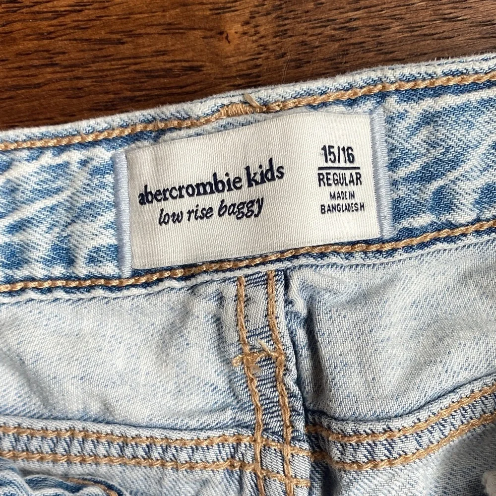 Abercrombie Kids Denim Blue Relaxed Jeans